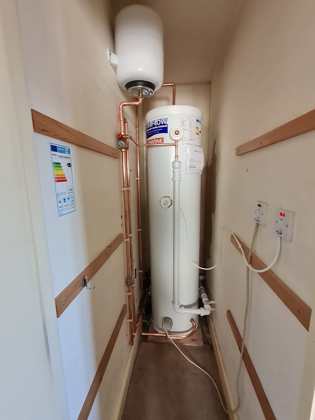 Completed heating installation