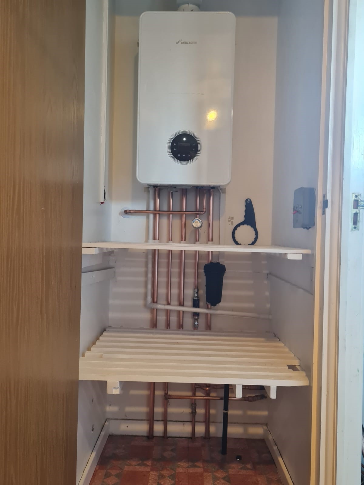 Bathroom and heating pipework