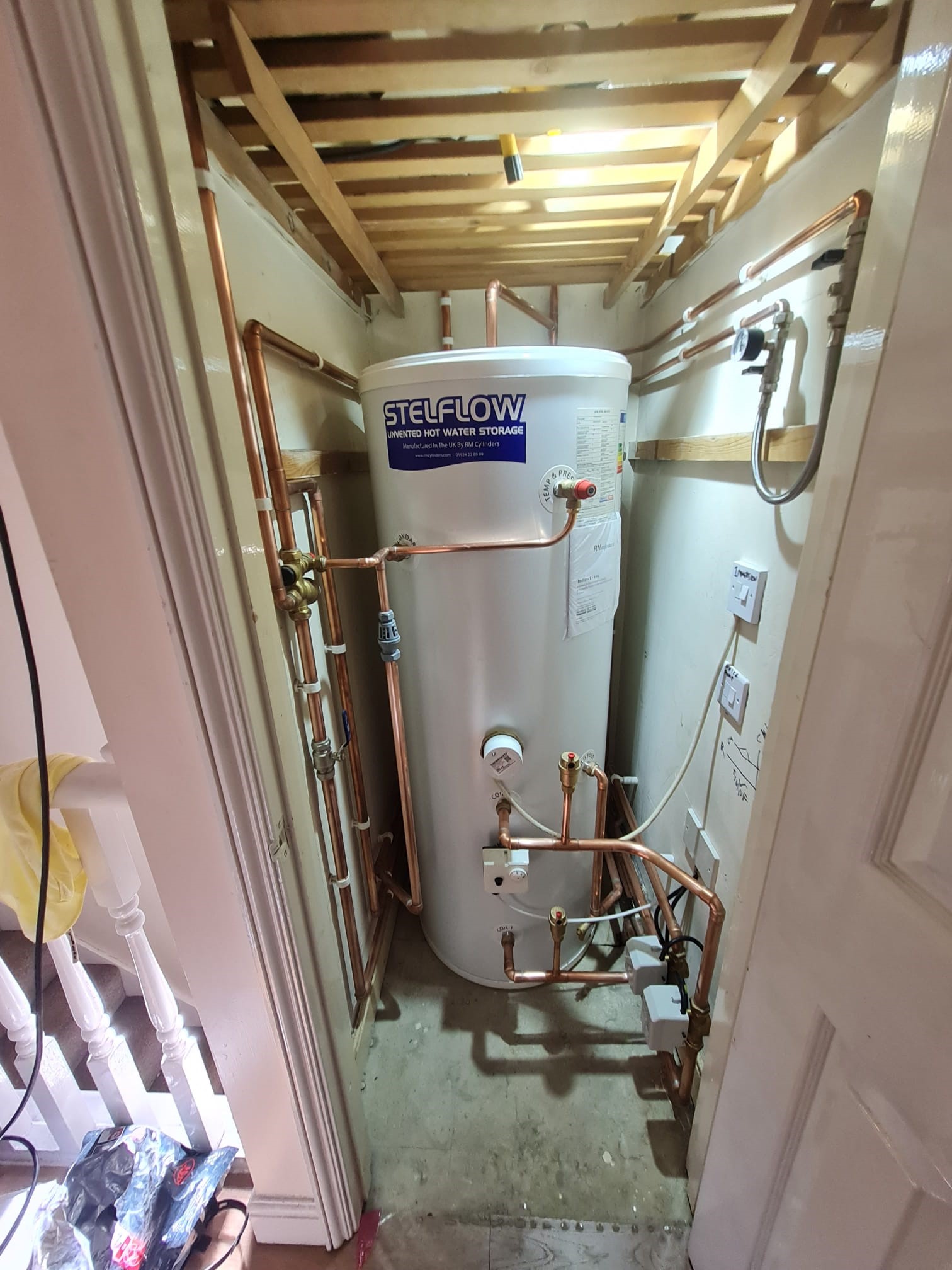 Professional boiler cupboard install